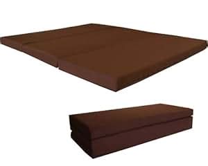 Amazon.com: Brand New Brown Shikibuton Trifold Foam Beds 4" Thick X 60" Wide X 80" Long, 1.8 lbs ...