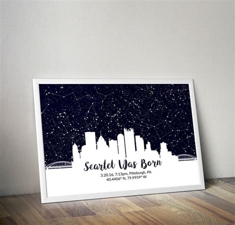 Custom City Skyline Poster Skyline Wall Art Personalized | Etsy