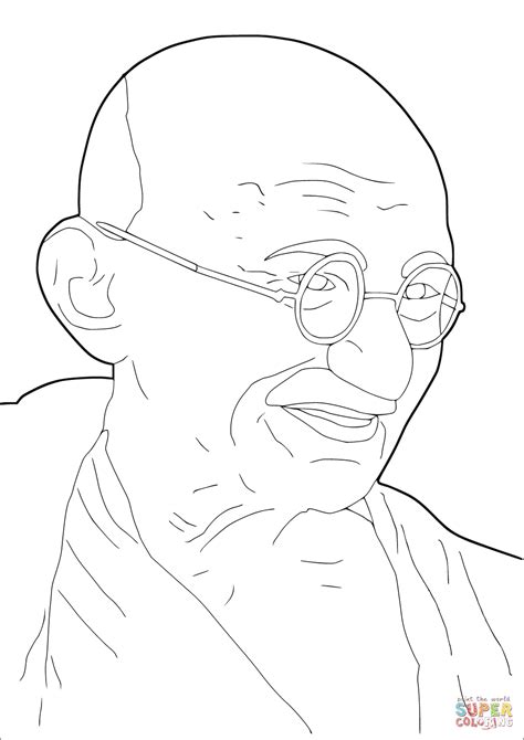 Mahatma Gandhi coloring page | Free Printable Coloring Pages