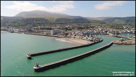 Aerial view of Ramsey Harbour , Isle of Man 7/5/17