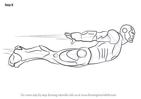 Learn How to Draw Iron Man Flying (Iron Man) Step by Step : Drawing ...