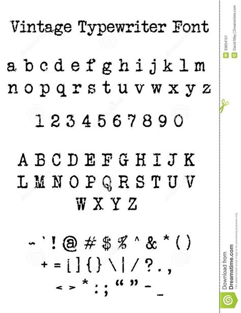 Vintage Typewriter Font - Download From Over 62 Million High Quality Stock Photos, Images ...