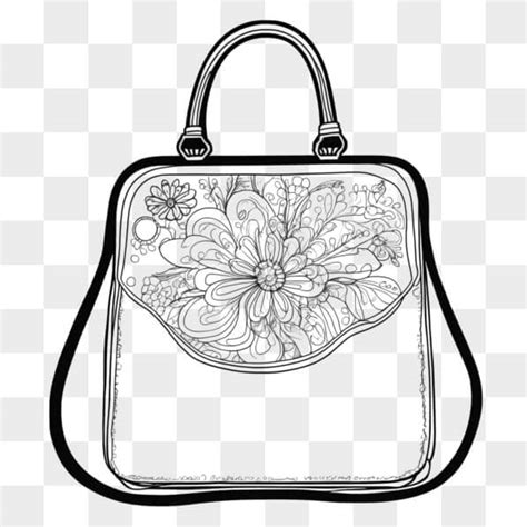 Download Black and White Handbag Drawing for Art Projects Sketches ...