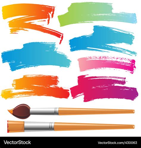 Paint brushes Royalty Free Vector Image - VectorStock