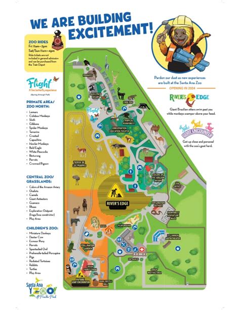 Santa Ana Zoo Map and Brochure (2023 - 2024) | ThemeParkBrochures.net