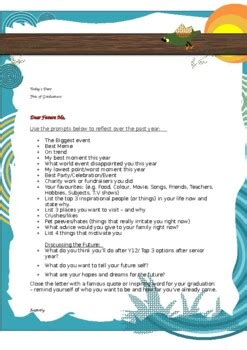 Dear Future me - Letter template by Magic Lessons | TPT