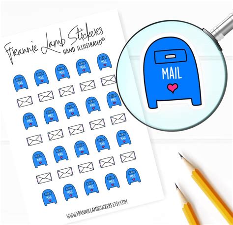 Snail Mail Stickers Planner Stickers Calendar Stickers Post - Etsy