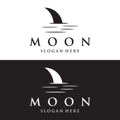 full moon and half moon logo, with logo vector icon concept design and symbols illustration ...