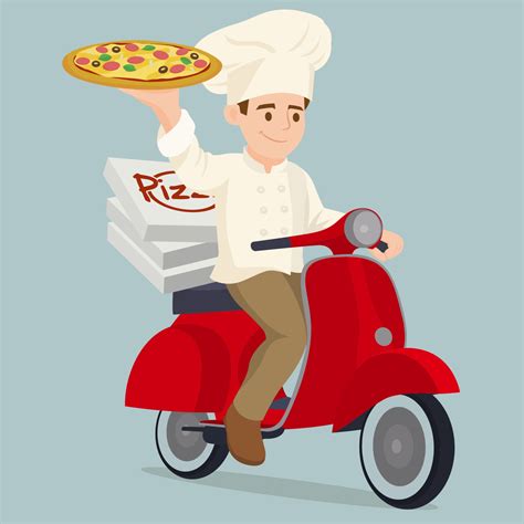 Delivery Clipart Delivery Scooter Pizza Delivery Vector Png Image | My ...