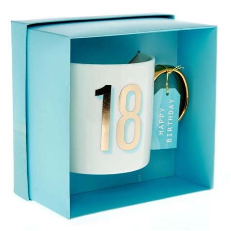 Buy Blue & Gold 18th Birthday Mug for GBP 4.99 | Card Factory UK