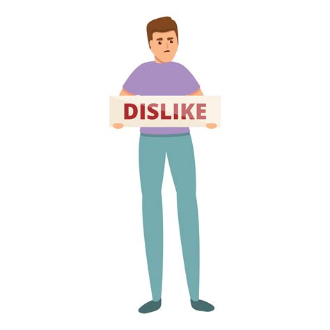 Dislike man banner icon, cartoon style 14340638 Vector Art at Vecteezy