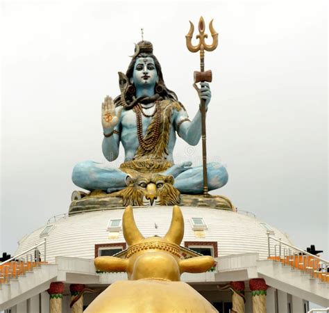 Shiva statue in Pokhara stock image. Image of nepal - 254739971