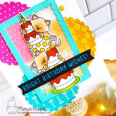 Newton's Nook Designs: Bright Birthday Wishes Card by Maria Russell