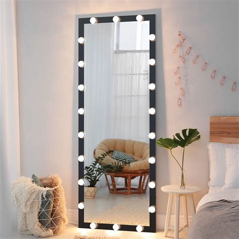 SESSLIFE Vanity Mirror, Full Length Mirror with Led Lights, Adjustable Brightness Full Length ...