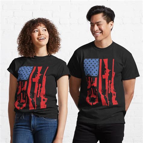 "Gun American Flag" T-shirt by LemonRindDesign | Redbubble