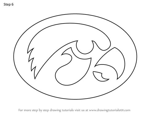 Learn How to Draw Iowa Hawkeyes Logo (Logos and Mascots) Step by Step ...