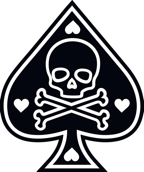 ace of spades with skull 2212049 Vector Art at Vecteezy