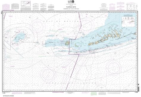 TheMapStore | NOAA Charts, Florida, 11434, Florida Keys, Sombrero Key, Dry TortugasGulf of ...