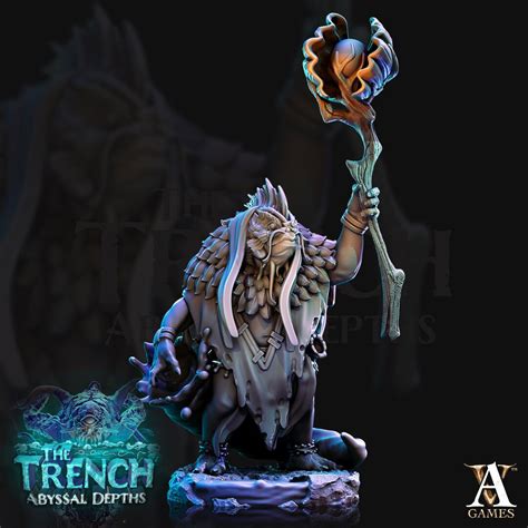 Kuo-toa Archpriest Resin Miniature 32mm Dungeons and Dragons Miniatures ...