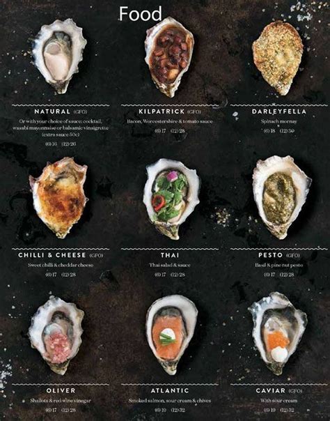 Oyster Bar Menu, Menu for Oyster Bar, Mandurah, City of Mandurah ...