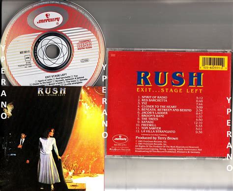 RUSH: Exit...Stage Left CD W. GERMANY original AAD - Yperano Records