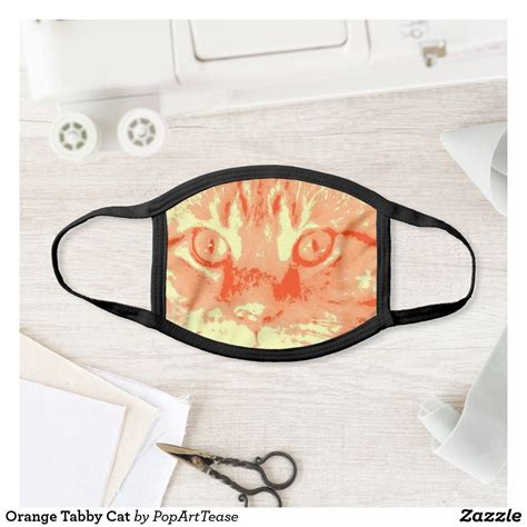 Orange Tabby Cat Face Mask | Zazzle | Orange tabby cats, Orange tabby ...