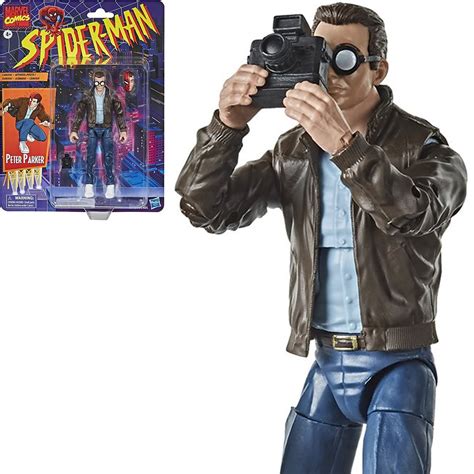 Spider-Man Retro Marvel Legends Peter Parker 6-Inch Action Figure