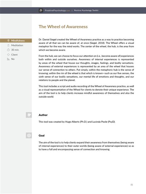 The Wheel of Awareness | PDF | Mindfulness | Awareness