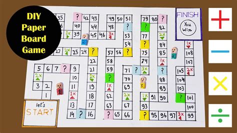 DIY Paper board game | Maths Board game | @CraftStack - YouTube