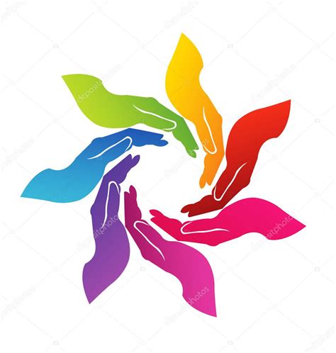 Hands helping colorful logo vector Stock Vector Image by ©Glopphy #34947785