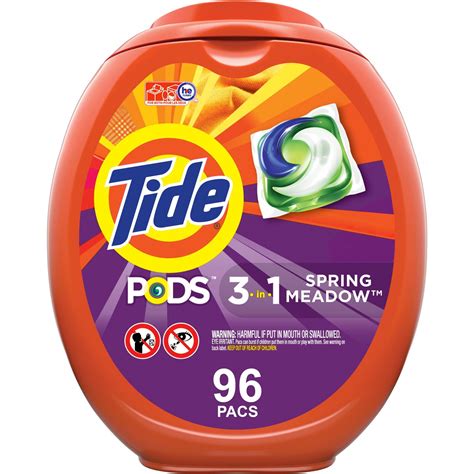 Tide Pods Spring Meadow 96 Ct, Laundry Detergent Pacs - Walmart.com ...