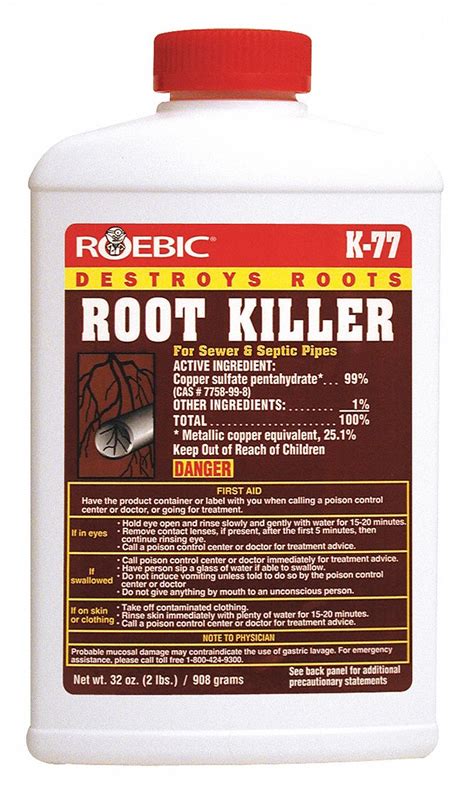 ROEBIC LABORATORIES Root Killer, Size 2 lb., Odorless - 5TDG0|5TDG0 ...