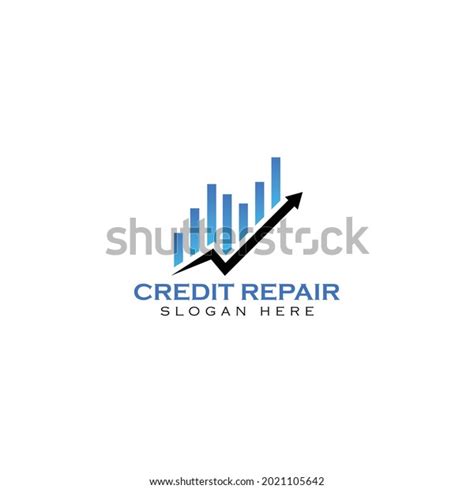 Credit Repair Logo Vector Arrow Graph Stock Vector (Royalty Free ...