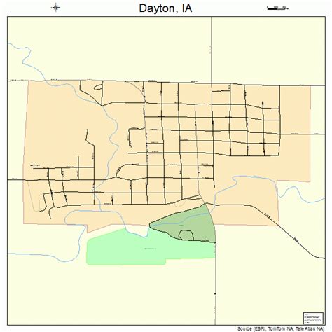 Dayton Iowa Street Map 1919180