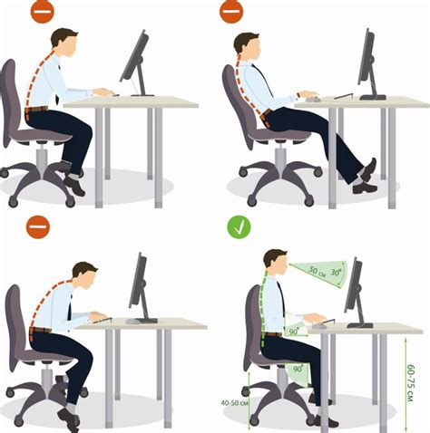 What are the features of an ergonomically designed chair for correct ...