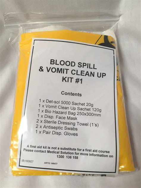 Body Fluid Clean Up Kit>> Safely Clean Up Blood & Vomit Spills