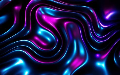 Premium Photo | Abstract neon geometric background Wavy gradient liquid or folds silk fabric ...