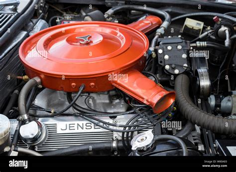 Jensen Interceptor engine Stock Photo - Alamy