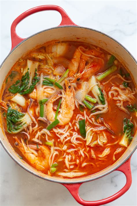 Korean Seafood Noodle Soup (Jjamppong) - Rasa Malaysia | Easy homemade noodles, Asian recipes ...