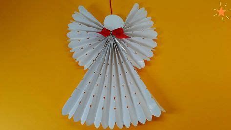 How to make a paper angel - Christmas tree decorations - YouTube ...