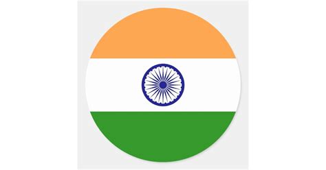 Sticker with Flag of India | Zazzle