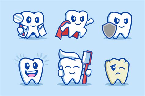 Tooth Cartoon Character Design Graphic by Rexcanor · Creative Fabrica