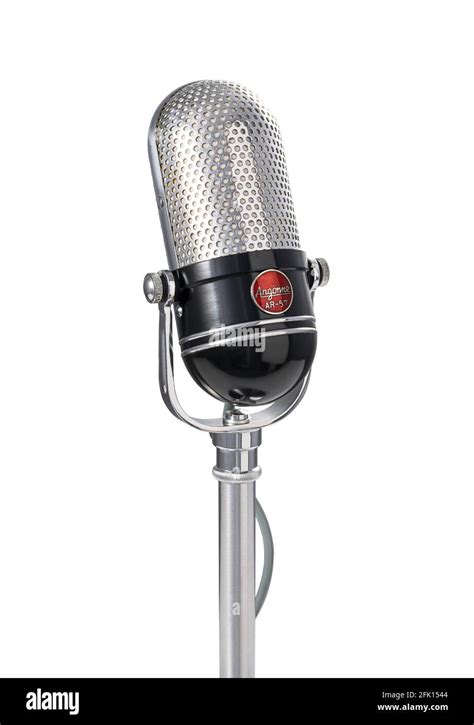 Front view of a 1950s microphone Stock Photo - Alamy