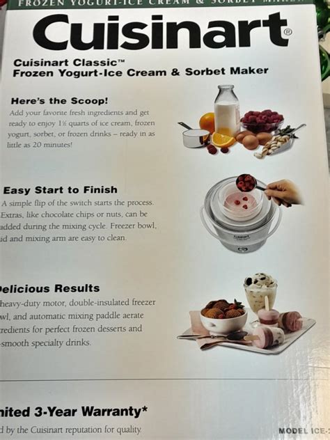 Cuisinart Frozen Yogurt - Ice cream & Sorbet maker | EstateSales.org