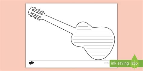 Guitar Writing Template (Teacher-Made) - Twinkl