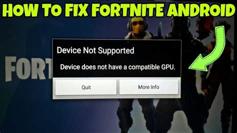 Fortnite Device Not Supported Fix For Android | How To Play Fortnite On Incompatible Android ...