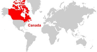 Canada Map and Satellite Image