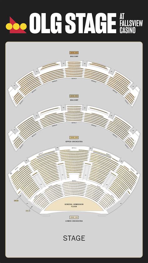 Seating Chart | Fallsview Casino Resort