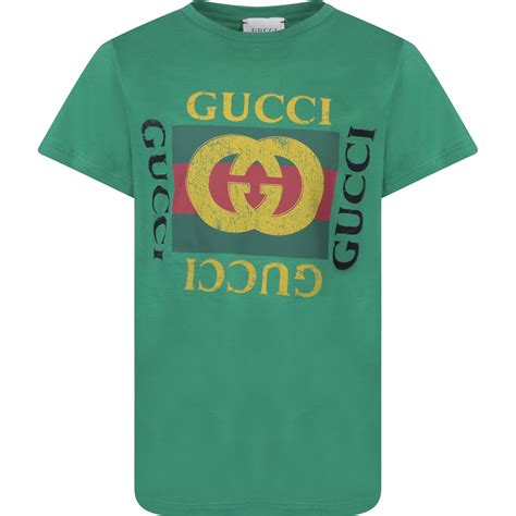 Gucci Boys Retro Logo T-Shirt in Green - BAMBINIFASHION.COM