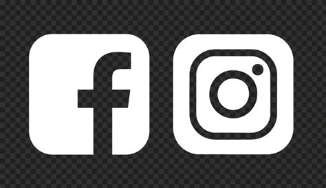 HD Facebook Instagram White Outline Square Logos Icons PNG | Instagram ...